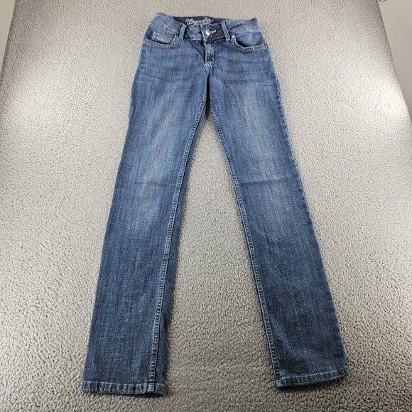 Wrangler Denim - Wrangler Jeans Womens 3 (28x32) Blue Mid Rise Straight Leg Western Chore Cowgirl